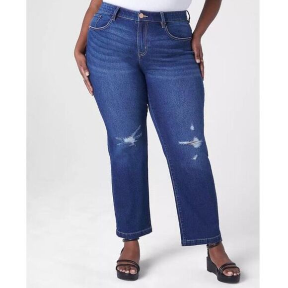 Lane Bryant flex magic mid rise signature straight leg jeans size 16 - Picture 1 of 13
